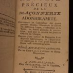 1787 Adonhiramite Freemasonry Masonic Rites Ritual Guillemain Franc MacРњВ§onnerie