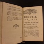 1787 Adonhiramite Freemasonry Masonic Rites Ritual Guillemain Franc MacРњВ§onnerie