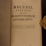 1787 Adonhiramite Freemasonry Masonic Rites Ritual Guillemain Franc MacРњВ§onnerie