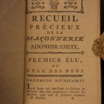 1787 Adonhiramite Freemasonry Masonic Rites Ritual Guillemain Franc MacРњВ§onnerie