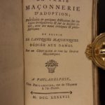 1787 Adonhiramite Freemasonry Masonic Rites Ritual Guillemain Franc MacРњВ§onnerie