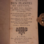 1726 Flowers & Plants of Europe BOTANY Caspar Bauhin Pinax Illustrated 2v SET