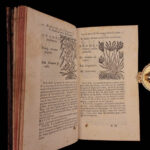 1726 Flowers & Plants of Europe BOTANY Caspar Bauhin Pinax Illustrated 2v SET