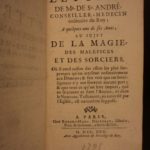 1725 1st ed Physician St Andre on WITCHCRAFT Demons Witches Sorcery Occult MAGIC