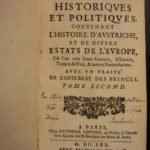 1670 Habsburg Memoirs AUSTRIA Leopold II Holy Roman Empire 2v SET European Wars