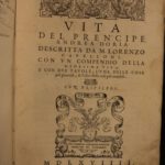 1569 Life of Genoa Admiral Andrea Doria Italian Mercenary Holy Roman WARS Naples