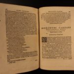 1585 Cardano Dreams Oneirocritica Occult Medicine Secrets Alchemy Lapidary 2in1