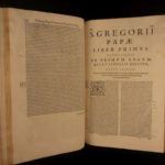1615 HUGE FOLIO Pope Gregory I Great MIRACLES Greek Monastics Catholic Dialogues