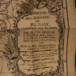 1761 1st ed History of Russian Empire Peter the Great by VOLTAIRE Folding MAPS