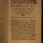 1592 1st ed Michel de l’Hopital Galliarum FRANCE Political Philosophy LAW Wars