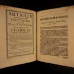 1684 Rare Anglican Sparrow Documents King Edward VI James I Charles I Elizabeth