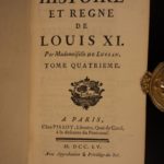 1755 1st ed History of Reign of Louis XI FRANCE Valois Charles the Bold 6v SET
