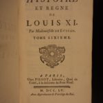 1755 1st ed History of Reign of Louis XI FRANCE Valois Charles the Bold 6v SET