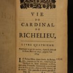 1696 Cardinal Richelieu French Catholic Church ARMORIAL PROVENANCE Binding SET