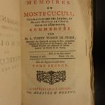 1756 Memoirs of General Montecuccoli Military Turkish Wars Ottoman Turks 3v SET