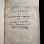 1787 1ed Good Hope Voyages Sparrman Captain Cook MAPS Illustrated 3v SET Africa