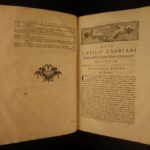 1726 Complete Works of CYPRIAN Bishop of Carthage Africa Martyrology Martyrdom