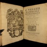 1675 History of ROME Velleius Paterculus Trojan WAR Julius Augustus Caesar Latin
