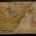 1785 History of the American Revolutionary WAR German Sprengel RARE Color MAP
