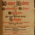 1710 1ed Abraham Sancta Clara Geistlicher Kramer-Laden German Pigskin Binding!