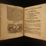 1710 1ed Abraham Sancta Clara Geistlicher Kramer-Laden German Pigskin Binding!