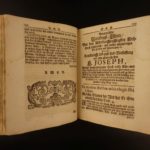 1710 1ed Abraham Sancta Clara Geistlicher Kramer-Laden German Pigskin Binding!