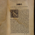 1550 Italian Letters of Claudio Tolomei on Poetry Woodcut MAP Mount Argentario