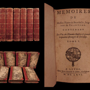 1666 1st ed memoires of bourdeille brantome sexuality military letters 7v set