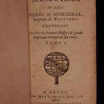 1666 1st ed Memoires of Bourdeille Brantome Sexuality Military Letters 7v SET