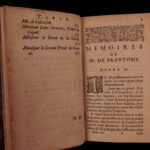 1666 1st ed Memoires of Bourdeille Brantome Sexuality Military Letters 7v SET