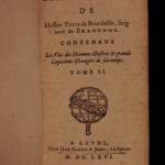 1666 1st ed Memoires of Bourdeille Brantome Sexuality Military Letters 7v SET