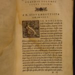 1550 Italian Letters of Claudio Tolomei on Poetry Woodcut MAP Mount Argentario