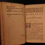 1666 1st ed Memoires of Bourdeille Brantome Sexuality Military Letters 7v SET