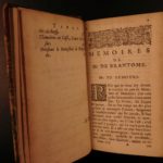 1666 1st ed Memoires of Bourdeille Brantome Sexuality Military Letters 7v SET