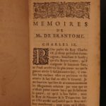 1666 1st ed Memoires of Bourdeille Brantome Sexuality Military Letters 7v SET