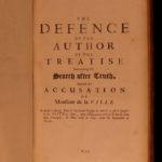 1694 1st ed Malebranche Philosophy Search After Truth Nature & Grace Metaphysics