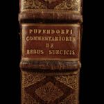 1686 1ed Samuel Pufendorf Natural Law HUGE FOLIO Hobbes Grotius Sweden Suecicis
