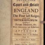 1694 1ed Detection of Court COKE England NAVY Ships Andrew Marvell Cromwell 2v