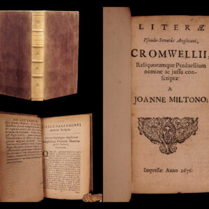 1676 John Milton Republican Letter English Government Cromwell Political England