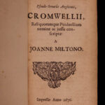 1676 John Milton Republican Letter English Government Cromwell Political England