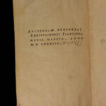 1583 Hadrianus Junius Polyglot Dictionary Lexicon Dutch Latin Byzantine Plantin