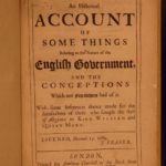 1690 Historical Account of English Government Whitby Norman Conquest Scotland