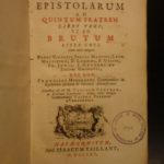 1725 1st ed CICERO Letters Roman Republic Julius Caesar Brutus FINE BINDING ARMS