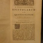 1725 1st ed CICERO Letters Roman Republic Julius Caesar Brutus FINE BINDING ARMS