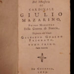 1669 1ed Jesuit Cardinal Mazarin Italian Richelieu 3v Louis XIV Political Wars