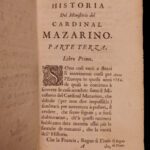 1669 1ed Jesuit Cardinal Mazarin Italian Richelieu 3v Louis XIV Political Wars