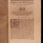 1572 1st ed Novellino Carlo Gualteruzzi Italian Tales Sexuality VULGAR Proverbs