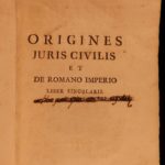1722 Gravina Juris Civilis Civil LAW Italian Canon LAW Jurisprudence 2in1 Vellum
