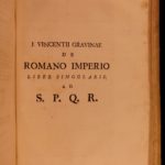 1722 Gravina Juris Civilis Civil LAW Italian Canon LAW Jurisprudence 2in1 Vellum