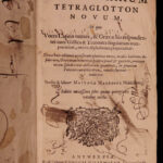 1684 Matthias Martinez 4 Language Dictionary Tetraglotton French Greek Belgian